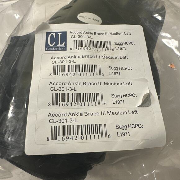Comfortland CL-301-3-L Accord Ankle Brace III Medium Left Brand New - Picture 6 of 7